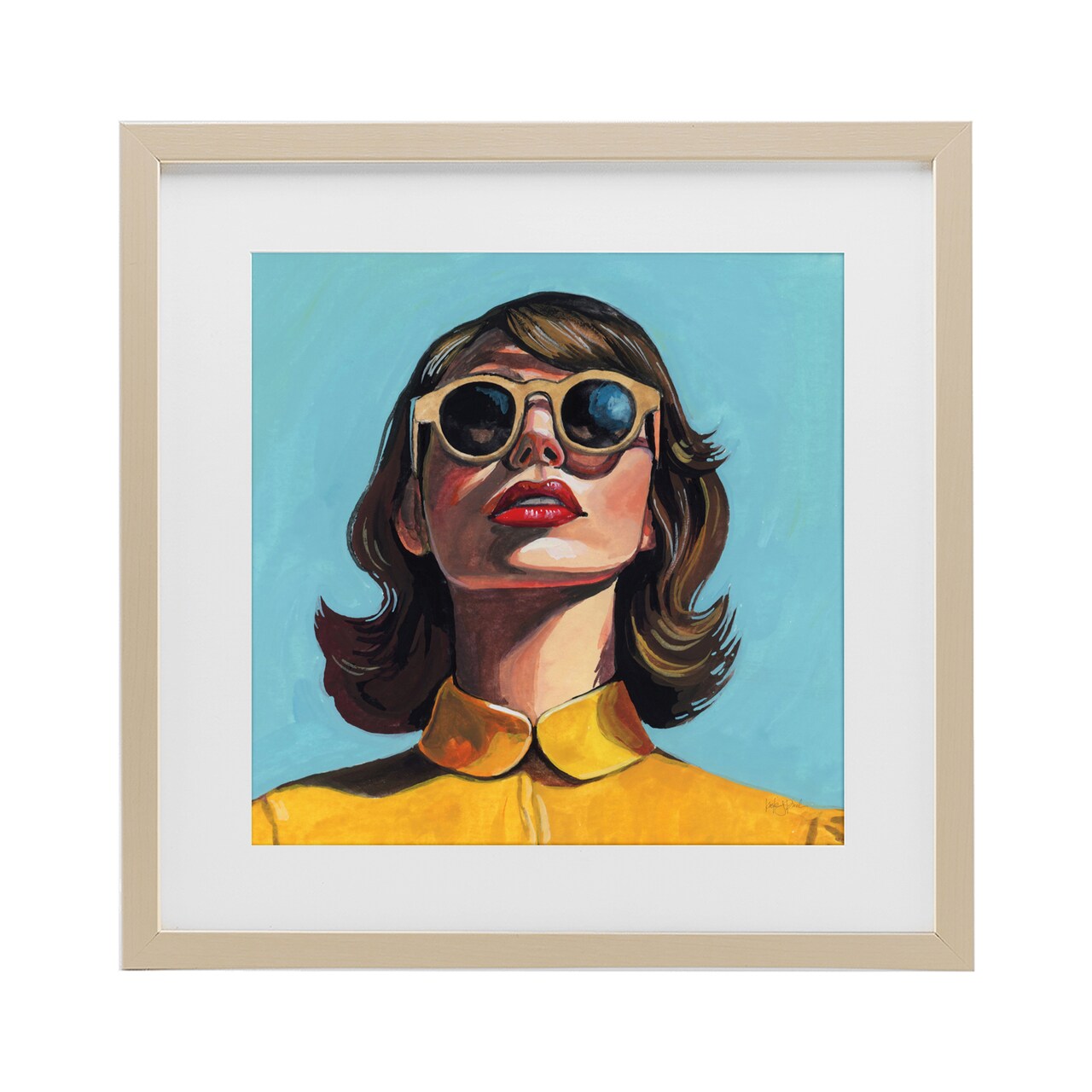 Stupell Industries Beautiful Sunshiny Day Retro Framed Print Under Glass, design by Kate Jarvik Birch